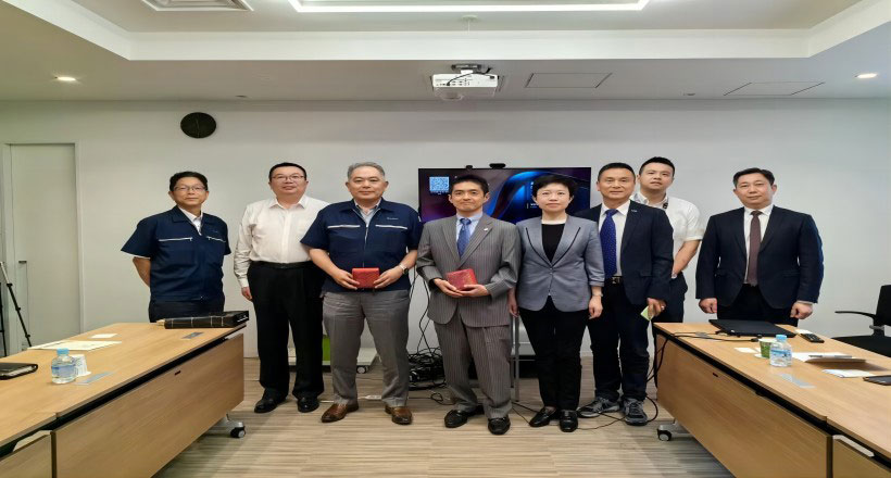 凯仕铁总经理叶云龙陪同海安市政府日韩招商团队拜访日本沙迪克公司